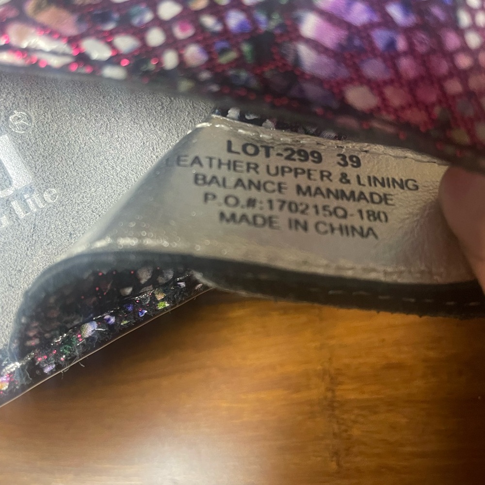 Alegria Women's Black and Purple Sandals - Picture 6 of 6